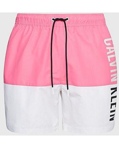 Calvin Klein Medium Badeshorts mit Tunnelzug - Intense Power - Pink