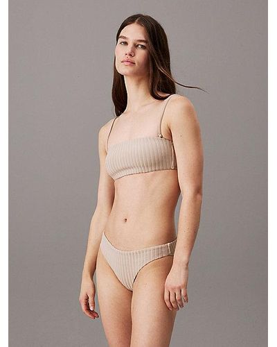 Calvin Klein Bikinibroekje - Archive Rib - Naturel