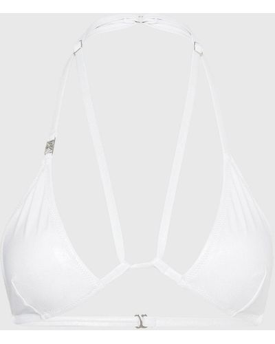 Calvin Klein Haut de bikini triangle - CK Festive - Blanc