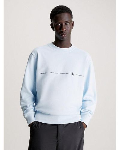 Calvin Klein Repeat Sweatshirt Met Logo - Wit