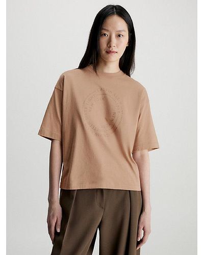 Calvin Klein Camiseta con logo relaxed - Neutro