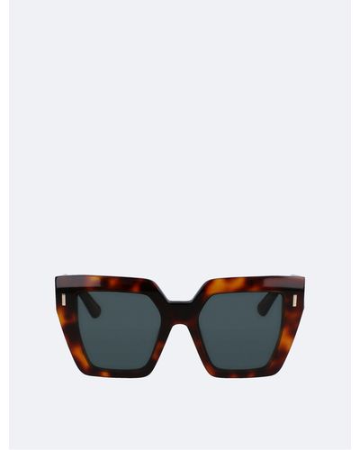 Calvin Klein Acetate Modified Square Sunglasses - Black