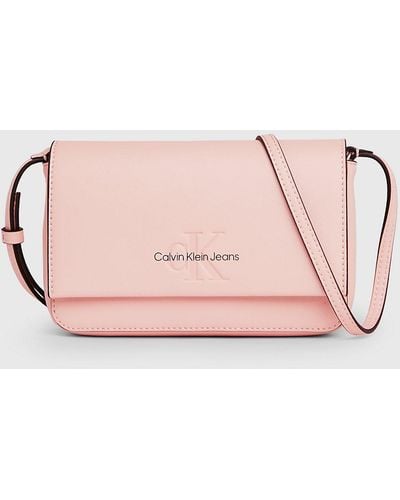 Calvin Klein Sac bandoulière avec rangement pour portefeuille et téléphone - Rose