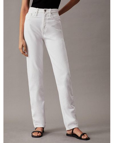 Calvin Klein Jean slim straight authentique - Blanc