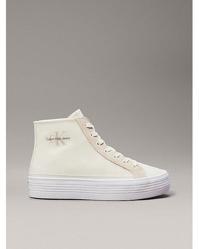 Calvin Klein High-Top-Sneakers mit Plateausohle - Natur