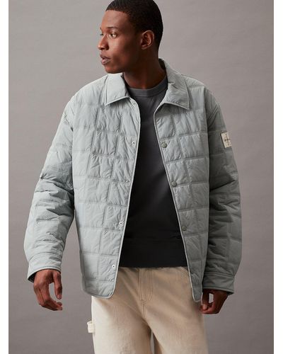 Calvin Klein Relaxed Lightweight Quilted Jacket - Grey