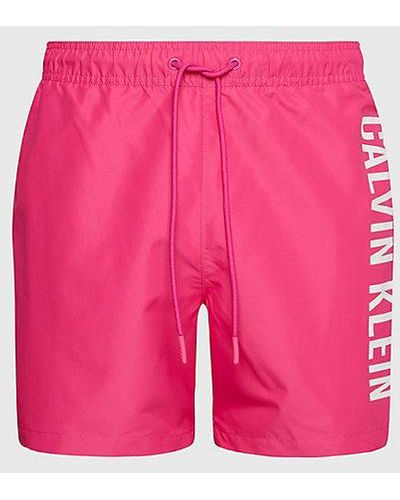 Calvin Klein Medium Badeshorts mit Tunnelzug - Intense Power - Pink