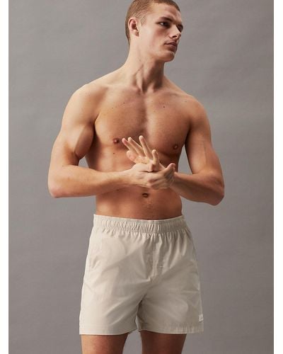 Calvin Klein Short de bain mi-long avec cordon de serrage - Marron