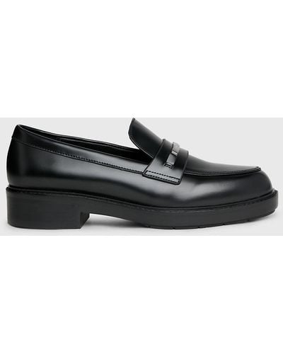 Calvin Klein Leather Loafers - Black