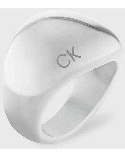Calvin Klein Ring - Playful Organic Shapes - Weiß