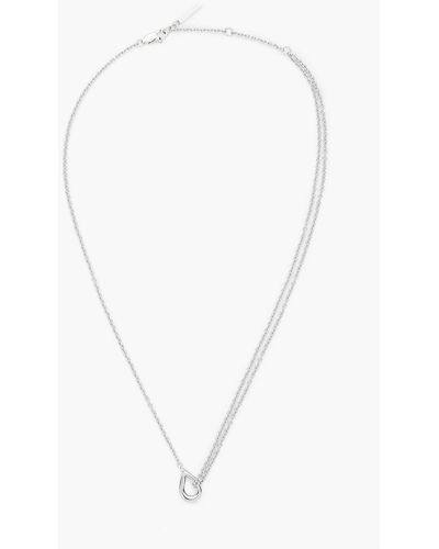 Calvin Klein Necklace - Sculptured Drops - White