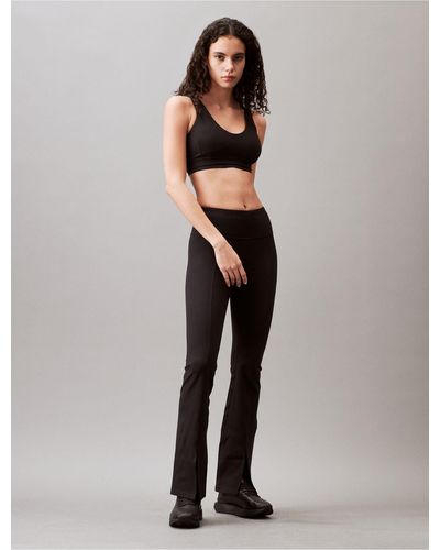 Calvin Klein Performance Embrace High Waist Flared Pants - Black