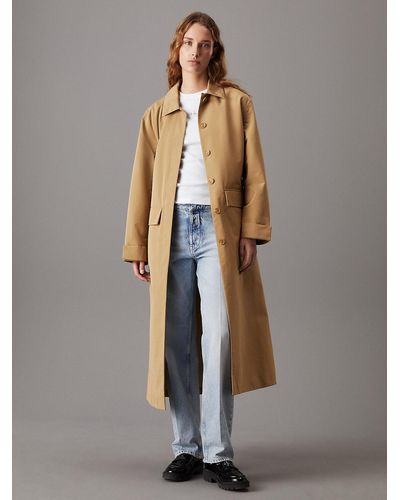 Calvin Klein Long Bonded Coat - Grey