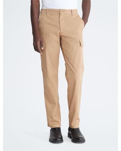 Calvin Klein Twill Cargo Pants - Natural