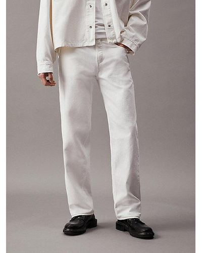 Calvin Klein 90's Straight Jeans - Blanco