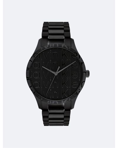 Calvin Klein Repeating Logo Bracelet Watch - Black