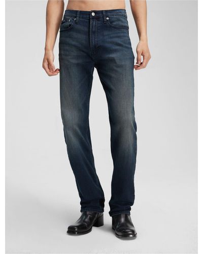 Calvin Klein Standard Straight Fit Boston Blue Black Jeans