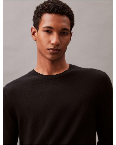 Calvin Klein Cashmere Crewneck Sweater - Black