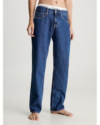 Calvin Klein Straight Jeans im Neunzigerjahre-Look - Blau