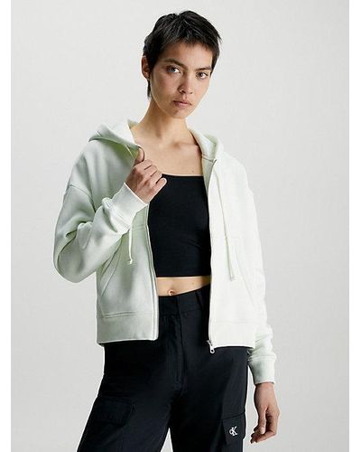 Calvin Klein Sudadera con capucha y cremallera estampada en la espalda - Multicolor