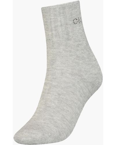 Calvin Klein Crystal Logo Crew Socks - Grey