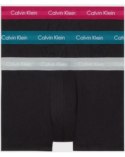 Calvin Klein Low-rise Boxer Short Trunks Stretch Cotton Pack Of 3 - Black