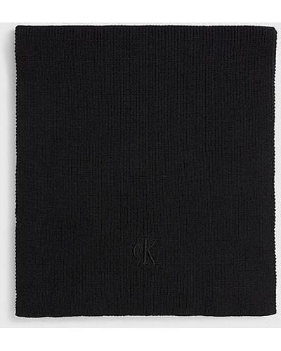 Calvin Klein Schal aus Wollgemisch - Schwarz