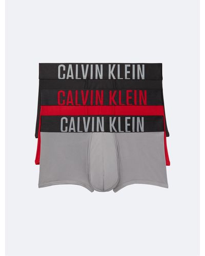 Calvin Klein Intense Power Micro 3-pack Low Rise Trunk - Red