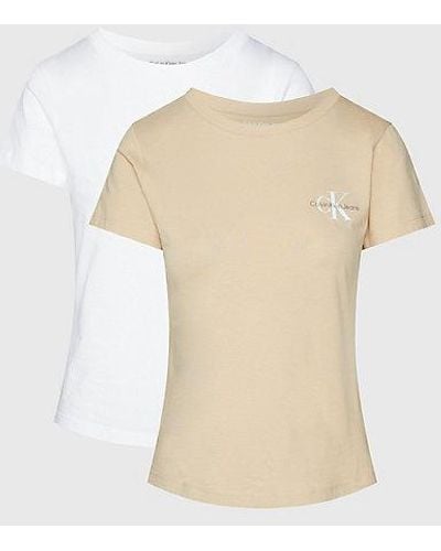 Calvin Klein 2-pack Slim T-shirts - Wit