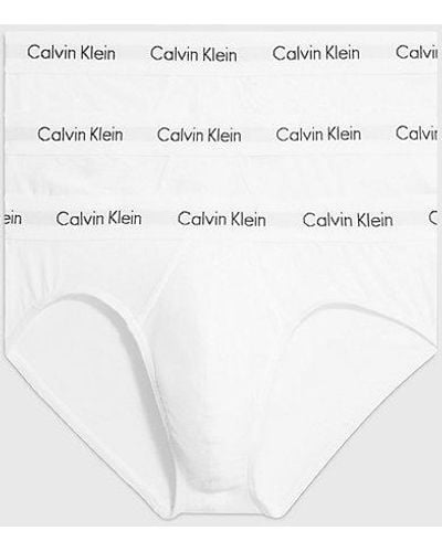 Calvin Klein Set Met 3 Onderbroeken Van Stretchkatoen In Wit