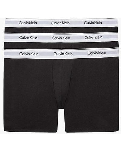 Calvin Klein Pack de 3 bóxers largos de talla grande - Modern Cotton - Negro