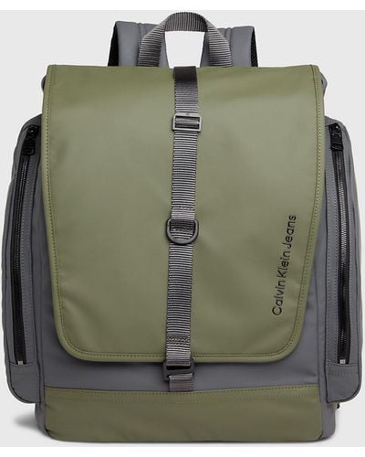Calvin Klein Flap Backpack - Green