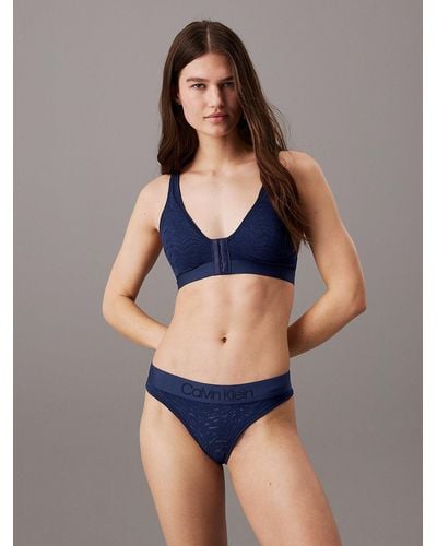 Calvin Klein Lace Recovery Bralette - Blue
