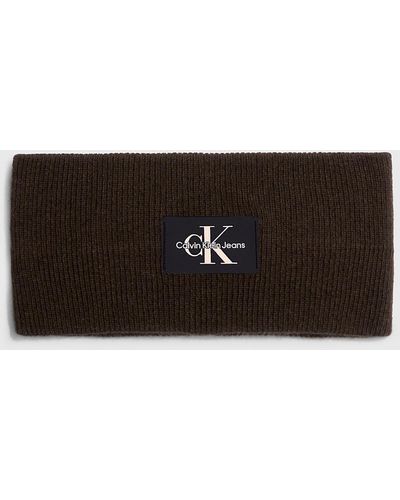 Calvin Klein Wool Blend Headband - Brown
