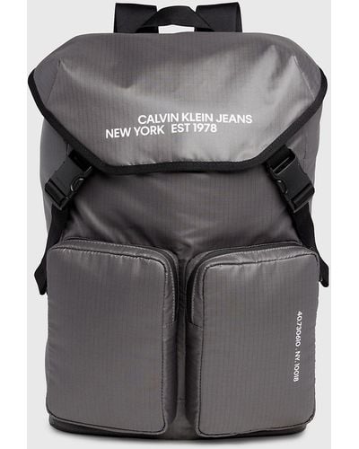 Calvin Klein Flap Backpack - Grey