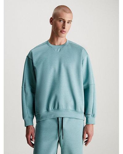 Calvin Klein Sweatshirt Van Technisch Breisel - Blauw