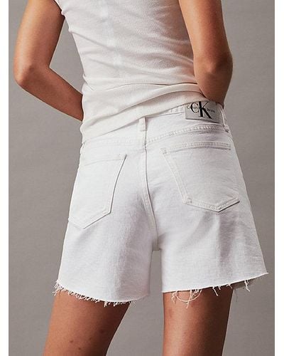 Calvin Klein Mom shorts denim - Blanco