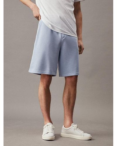 Calvin Klein Jogging-Shorts aus Frottee und Modal - Grau
