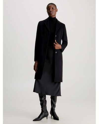Calvin Klein Manteau en laine - Noir