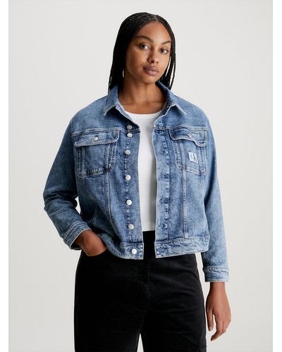Calvin Klein Veste en jean grande taille - Bleu