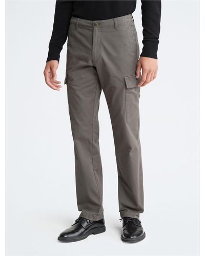 Calvin Klein Twill Cargo Pants - Gray