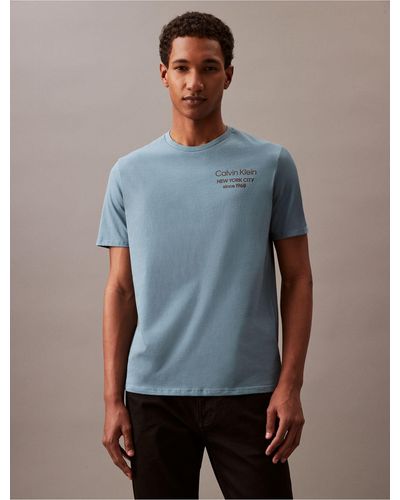 Calvin Klein Since 1968 Graphic Crewneck T-shirt - Blue