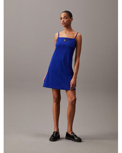 Calvin Klein Milano Jersey Camisole Dress - Blue