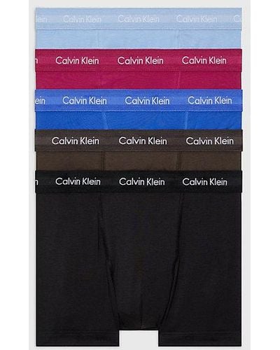 Calvin Klein 5er-Pack Shorts - Cotton Stretch - Blau