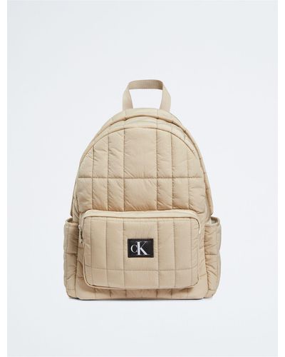 Calvin Klein City Quilted Campus Backpack - White