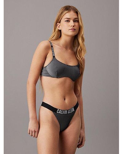 Calvin Klein Parte de arriba de bikini de corpiño - Intense Power - Marrón