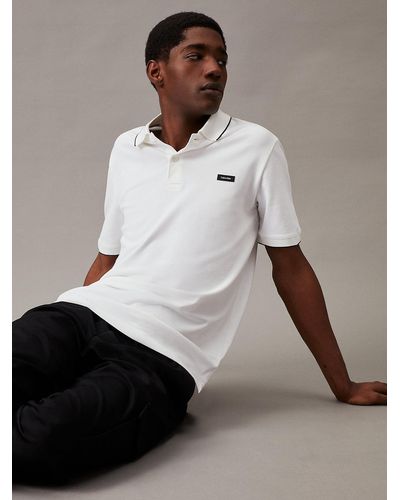 Calvin Klein Polo slim - Blanc