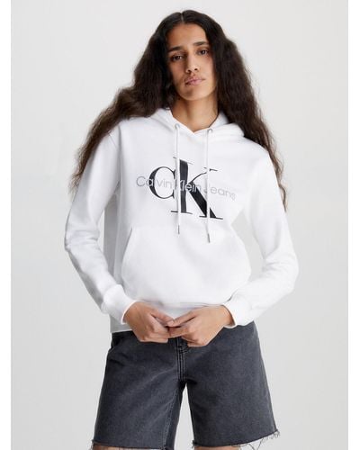 Calvin Klein Monogram Hoodie - - White - Women - XXS - Blanc