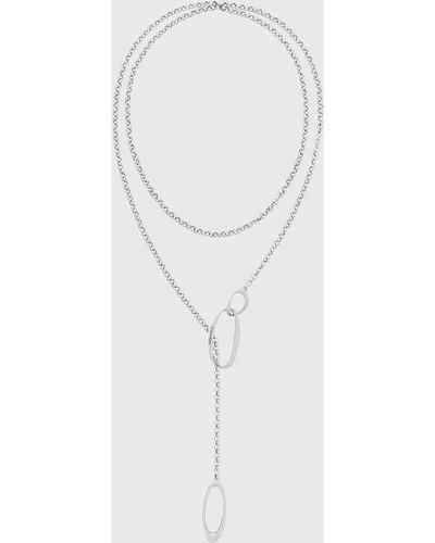 Calvin Klein Necklace - Playful Organic Shapes - White