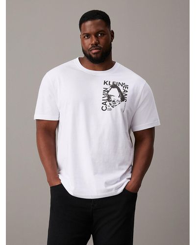 Calvin Klein Plus Size Graphic Logo T-shirt - White
